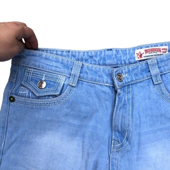 Vintage True Religion Jeans Size 36 STRAIGHT Blue - Picture 9 of 11